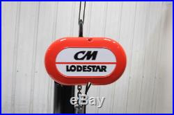 CM Lodestar Model J 1/2 Ton 1000lb 110V Electric Chain Hoist 20' Travel 32FPM