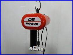 CM Lodestar Model J 1/2 Ton Electric Chain Hoist 10' Travel 32FPM 208-230/460V