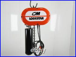 CM Lodestar Model L 1 Ton 2000LB Electric Chain Hoist 15' Lift 16FPM Tested
