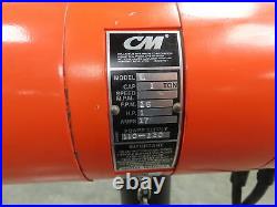 CM Lodestar Model L 1 Ton 2000lb Electric Chain Hoist 13' Travel 16fpm 120V 1Ph