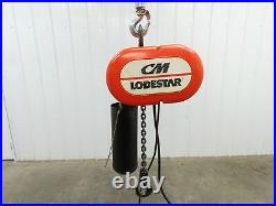 CM Lodestar Model L 1 Ton 2000lb Electric Chain Hoist 3PH 14' Lift