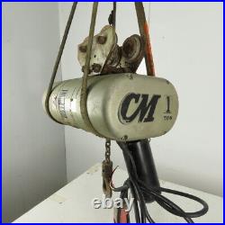 CM Lodestar Model L 1 Ton Electric Chain Hoist 10' Lift 16FPM 230/460V WithTrolley