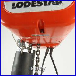 CM Lodestar Model L 1 Ton Electric Chain Hoist 15' Lift 16FPM 230/460V WithTrolley
