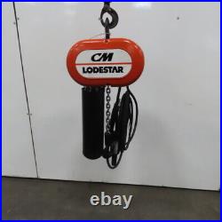 CM Lodestar Model L 1 Ton Electric Chain Hoist 15' Lift 16FPM 480V Slow Start