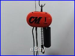 CM Lodestar Model L 1Ton 2000lb Electric Chain Hoist 18' Lift 16fpm 120v 1ph