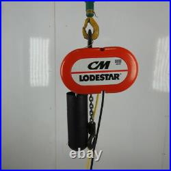 CM Lodestar Model L Electric Chain Hoist 1 Ton 16FPM 18'Lift 208-230V 1Ph