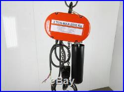 CM Lodestar Model R 2 Ton 4000LB 3Ph Electric Chain Hoist 15'6 Lift 8FPM Tested