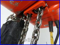 CM Lodestar Model R 2 Ton 4000LB Electric Chain Hoist 16'6 Lift 3Ph 480V 8FPM