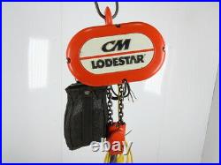 CM Lodestar Model R 2 Ton 4000LB Electric Chain Hoist 20' Lift 3PH Tested