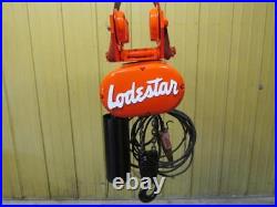 CM Lodestar Model R2 Electric Chain Hoist 2 Ton 4000 Lbs 3 PH 230v 10' Lift