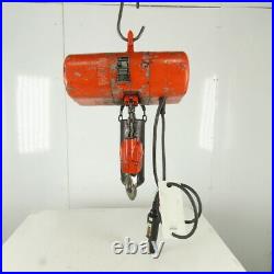 CM Lodestar Model RR 2 Ton Electric Chain Hoist 10' Lift 16 FPM 208-230/480V 3Ph