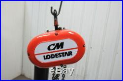 CM Lodestar Model RT 3 Ton 110V 1Ph Electric Chain Hoist 19' 6 Lift 5.5 FPM