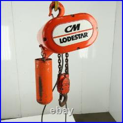 CM Lodestar R Electric Chain Hoist 2 Ton 8 FPM 10' Lift 115V Single Phase