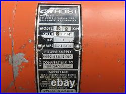CM Lodestar R Electric Chain Hoist 2 Ton 8 FPM 22' Lift 230/460 Volt 3PH Tested