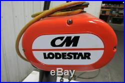 CM Lodestar RR 2 Ton 2Hp Electric Chain Hoist 208-230/460V 3Ph 13' 8 Lift 16FPM