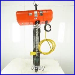 CM Lodestar RR 2 Ton 2Hp Electric Chain Hoist 208-230/460V 3Ph 20' Lift 16FPM