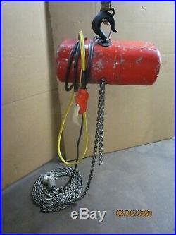 CM Model Rr 2 Ton 4000lbs Electric Chain Hoist 2hp 440-480 208-240v 3ph 28' Drop