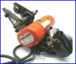 CM SHOPSTAR 300 LBS. ELECTRIC CHAIN HOIST with TROLLEY & PENDANT CONTROL