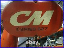 CM Series 627 Electric Chain Hoist Model R 440-480V 2-Ton 3Ph 60Hz 8FPM Used