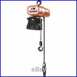 CM Valuestar 1,000 Lb. Capacity Electric Chain Hoist with Chain Container