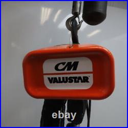 CM Valuestar Model WR 2 Ton Electric Chain Hoist 11' Lift 8FPM 115V Single Phase