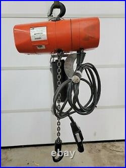 CM Valustar Electric 1/2 Ton Chain Hoist 16 Feet Per Minute 120V, 11 Feet Chain