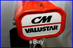 CM Valustar Electric Chain Hoist 1/2 TON 15 FT Lift Model WF withChain Container