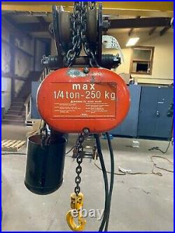 CM lodestar 1/4 Ton Electric Chain Hoist, Model E, 10 FT Lift, 230/460V