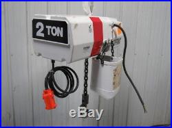 COFFING 4024 3 2 TON Electric Chain Hoist 12' Lift 24FPM 208-230/460V