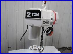 COFFING 4024 3 2 TON Electric Chain Hoist 12' Lift 24FPM 208-230/460V