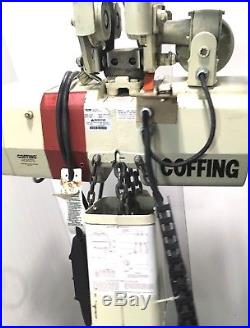 COFFING ECMT4016 2 Ton Electric Chain Hoist with Motorized Trolley 230V 460V 2HP