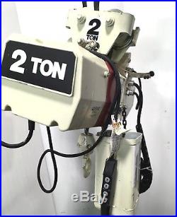 COFFING ECMT4016 2 Ton Electric Chain Hoist with Motorized Trolley 230V 460V 2HP