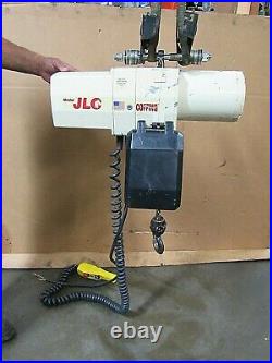 COFFING ELECTRIC CHAIN HOIST JLC2016310 1HP 3PH 1 TON 460V 113DROP With TROLLEY