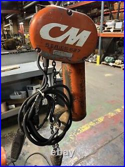 Cm, H, Series 627 1 Ton Electric Hoist 3ph 8fpm 12ft Chain