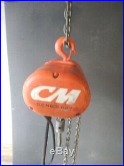 Cm Lodestar Model B 1/4 Ton 500lb Electric Chain Hoist 10' Lift 16 FPM 115V 1Ph