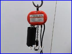 Cm Lodestar Model F 1/2 Ton 1000lb Electric Chain Hoist 1Ph 120v 15' Lift