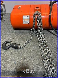 Cm Lodestar Model J 1/2 Ton 1000lb Electric Chain Hoist Lift