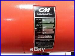 Cm Lodestar Model L 1 Ton 2000lb Electric Chain Hoist 1Ph 110v 20' Lift