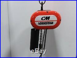 Cm Lodestar Model L 1 Ton 2000lb Electric Chain Hoist 1Ph 115v 15' Lift