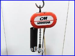 Cm Lodestar Model L 1 Ton 2000lb Electric Chain Hoist 3Ph 15' Lift