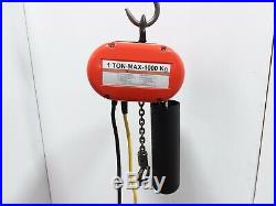 Cm Lodestar Model L 1 Ton 2000lb Electric Chain Hoist 3Ph 18' Lift