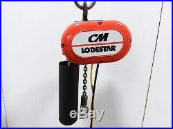Cm Lodestar Model L 1 Ton 2000lb Electric Chain Hoist 3Ph 18' Lift