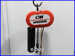 Cm Lodestar Model L 1 Ton 2000lb Electric Chain Hoist 3Ph 20' Lift