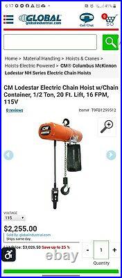 Cm electric chain hoist
