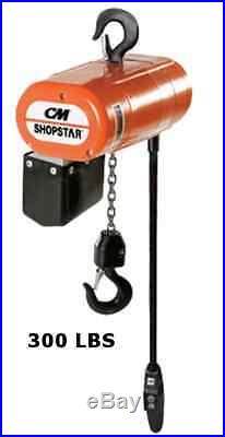 Cmco Shopstar Elec Chain Hoist 300 Lb 1 Speed 16 Fpm 1 Phase Pendant Contactor
