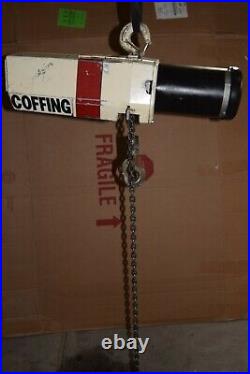 Coffing 1/2 Ton Electric Chain Hoist ED10324 15 FT Lift 460v 3ph