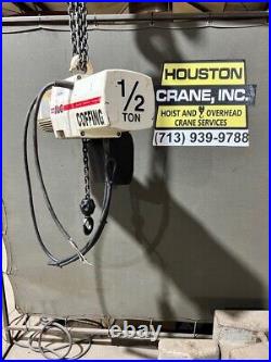 Coffing 1/2 Ton Electric Chain Hoist, Model JLC1016, 16 FT lift, 230/460-3-60V
