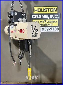 Coffing 1/2 Ton Electric Chain Hoist, Model JLCET1016, 11 FT Lift, 230/460-3-60