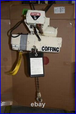 Coffing 1/4 Ton Electric Chain Hoist EC05163 15 FT Lift 230/460v 3ph MT05035