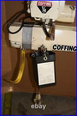 Coffing 1/4 Ton Electric Chain Hoist EC05163 15 FT Lift 230/460v 3ph MT05035